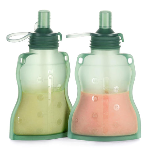 haakaa Yummy Pouch Reusable Baby Food Pouch, Reusable Pouches for Toddlers Kids