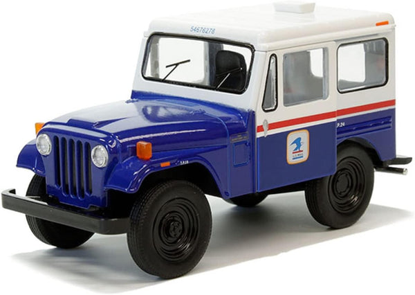 KiNSMART United States Postal Mail Truck 1971 Jeep DJ-5B Blue Edition 5" Die Cast Model Toy Car 1:26 Scale