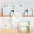 Wooden Display Cabin Miniature Furniture - Dollhouse Kit for Dollhouse Furniture (White, 12)