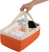 Baby Diaper Caddy Organizer, Nursery Storage Basket Tote Bag for Car Travel (Orange)