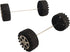 EUDAX 50pcs Plastic Roll 2mm Dia Shaft Toys Wheel & 25Pcs STEM Shaft Round Rod Axles for DIY Toy Models