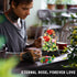 Set 596 HOGOKIDS Flower Bouquet Building with LED Lighting - PCS Red Rose with Cover Botanical Building Blocks Kits