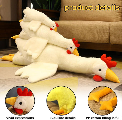 Chicken Stuffed Animal Plush Doll, Giant Cozy Farm Animal Plush Pillow Toys for Kids Birthday Decoration
