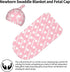 Generic Set Personalized Baby Swaddle Blanket- Customized Nursery Blankets, Custom Newborn Gifts, Infant Hospital