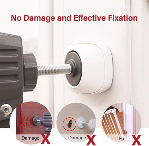 EUDEMON Safety Baby Gate Wall Protector - Wall Saver for Pressure Mounted Gate, 4 Pack, White
