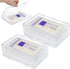 yeeplant 12-Pack 7.5 5.1 0.7 Inches Clear Flat Breast Milk Freezer Storage Trays, X X Stackable Organizers