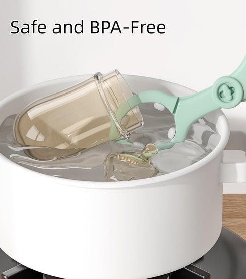 Baby Bottle Tong, Anti-Slip Pacifier Bottle Tongs, Silicone Baby Safety Bottle Holder, Scissor Design Multi-Functional