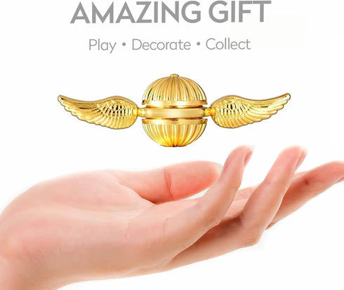 Umnodobn Gold Fidget Spinner Magic Orb Anxiety Toys Stress Relief Reducer Spin Fidgets Hand Bearing Tri Spinner Finger