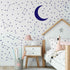 Melissalove 190 Gold Star Constellation Wall Decal, Kids Bedroom Removable Decoration, Navy Blue