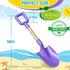 16Inch Set 3-10(2PCS) Dilabnba Kids Beach Spades Sand Shovels, Jumbo Sturdy Wood Handle ABS Plastic Shovels Scoops