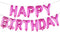 Happy Birthday Balloons - Aluminum Foil Banner Balloons for Birthday Party Decorations and Supplies (Rose Red)
