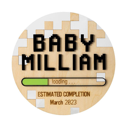 Generic Baby Announcement Sign Custom Gaming Baby Name Signs for Nursery Hospital Newborn