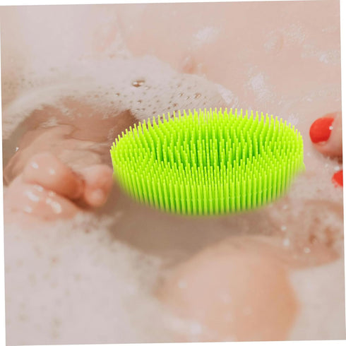 Gentle Silicone Baby Bath Brush - Newborn Head Scrubber for Infants