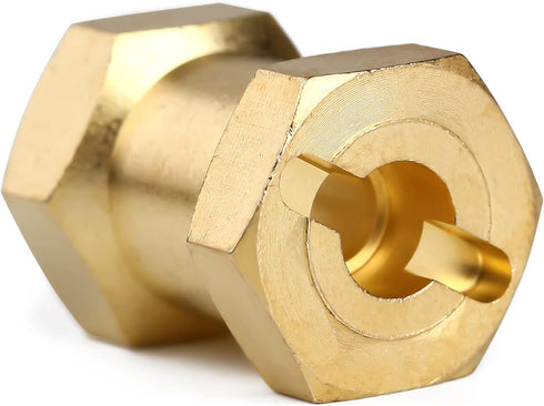 INJORA RC Hex Hub 12mm Brass Wheels, Hex Hub Extension Adapter for 1/10 RC Crawler Axial SCX10 D90
