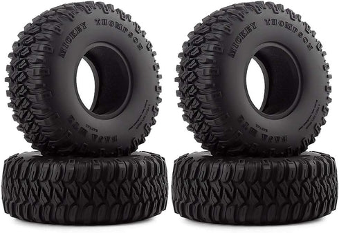 INJORA 4Pcs 1.55" Soft Rubber Wheel Tires for RC Crawler Car D90 TF2 Tamiya CC01 LC70 LC80