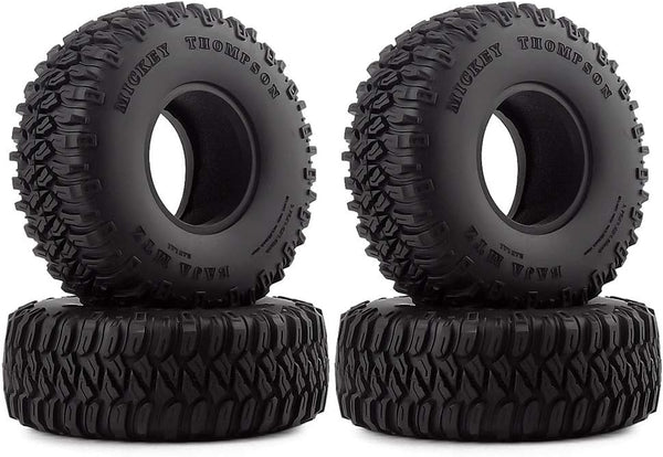 INJORA 4Pcs 1.55" Soft Rubber Wheel Tires for RC Crawler Car D90 TF2 Tamiya CC01 LC70 LC80