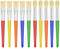 Anezus Large Chubby Paint Brushes Round and Flat for Washable Paint Acrylic Paint, 10Pcs for Preschool