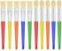 Anezus Large Chubby Paint Brushes Round and Flat for Washable Paint Acrylic Paint, 10Pcs for Preschool