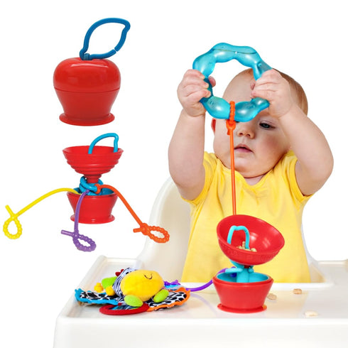Grapple, the Baby Suction Cup Toy Holder for High Chair, Stroller and