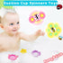 Baby Girl Bath Toys for Kids Ages 1-3 Water Table Suction Spinning Tub Toys Toddler Bathtub Toys with Stacking Cups for Infants 12 18 Months+
