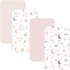 4 Pack Bedside Bassinet Sheets - 35"x20" Bassinet Sheets for Newton, Ezebaby,