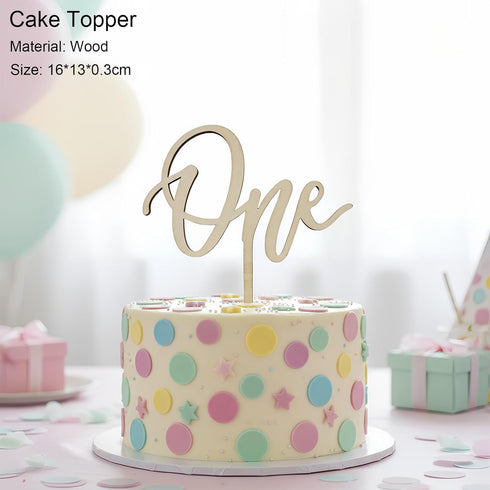 Bapukzy Set 1 First Birthday Decorations for Girl - Complete Party with High Chair Banner, Party Hat, Number Balloon