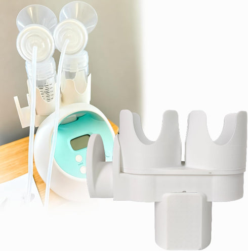 DMERHAC S2 Breast Pump Bottle & Hose Holder for Spectra New (Section)- Dual Bottle Organizer with Hose Wrap Arm