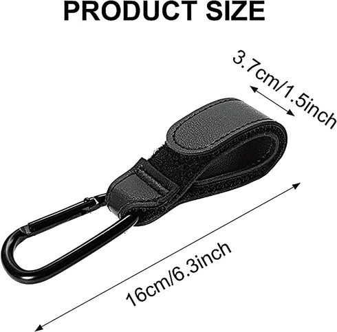 2PCS Stroller Hook Accessories, Multipurpose Stroller Bag Hook, Award Winning Leather Clip