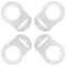 PUTSKA Pacifier Silicone Adapter Rings for Pacifier Holder and Clip MAM-Compatible