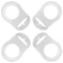PUTSKA Pacifier Silicone Adapter Rings for Pacifier Holder and Clip MAM-Compatible