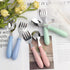Pimoys 12 Pieces Toddler Utensils Set, Stainless Steel Baby Forks and Spoons, Safe Cutlery for Self Feeding