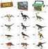 OENUX Dinosaur Toys for Kids 3-5, 12pcs Realistic Jurassic Figures Playset with Educational Booklet for Boys Girls