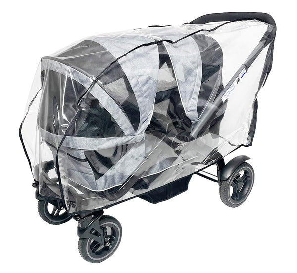 SASHA'S Rain and Wind Cover for Graco Modes Adventure Stroller Wagon, Clear Design with Ventilation Holes