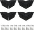 Mcredy 4 Pcs Table Corner Protectors Black Metal Corner Guards & Edge