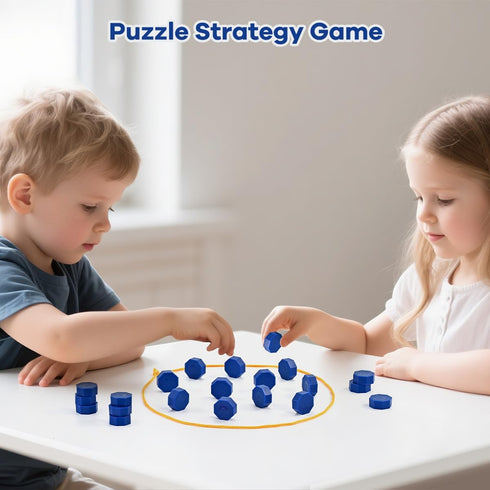 2 Bameca Magnetic Chess Game with Full-Size Stones, Magnet Game with String, for Family & Party & Travel & Camping