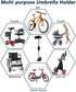 Sunshade Umbrella with Holder for Baby Stroller, Golf Cart, Bicycle - Fits 0.78"-1.2" Handlebar, Eccentric Shaft Design