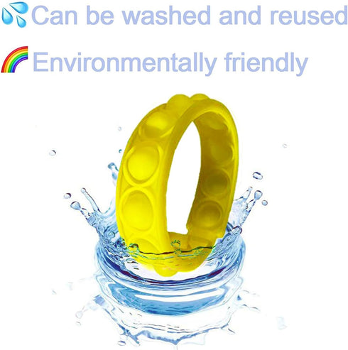 kapibarasensei 80Pcs Pop Bracelet Fidget Toy, Wearable Fidget Bracelets Push Poping Bubble Sensory Toys Stress Relief