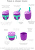 Easy Learn Drink and Snack Set – Toddler Straw Learning Cup, Silicone Baby Cup, Training Straw Cup for Baby + Toddler