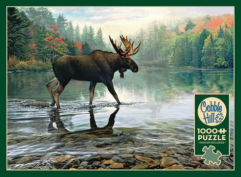Cobble Hill 1000 Piece Puzzle - Moose Crossing, Sample Poster Included