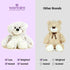 warmies Junior Microwavable & Weighted Stuffed Animals, Marshmallow Bear- Heated Stuffed Animal Plushie for Warmth