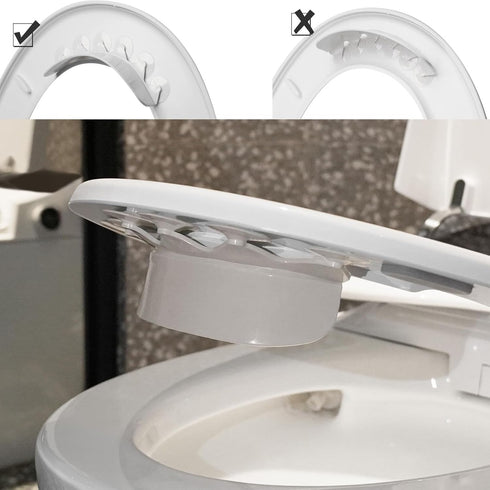 YEYDYQPT 5 (1.7" 3.3") Toilet Pee Splash Guard with Powerful Suction Urine Deflector Blocks Leaks Improved Large