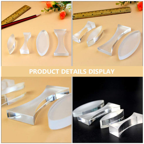 Balacoo Optical Lens Set - 2pcs Convex Concave Lens Set, Science Classroom Teaching Equipment Kits Supplies