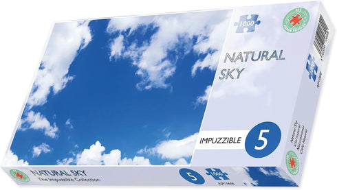 1000 Piece Jigsaw Puzzle Impossible Impuzzibles - Natural Blue Sky with Clouds, 66cm X 50cm, Challenging