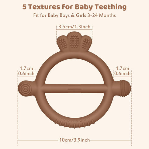 3 Pack SHARE&CARE Easter Day Gifts BPA Free Silicone Baby Teething Rings, Women Gift for Mom, Wife,Her, Toddlers