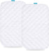 Biloban Bassinet Mattress Pad Cover, 2 Pack, Waterproof Quilted Ultra Soft Viscose