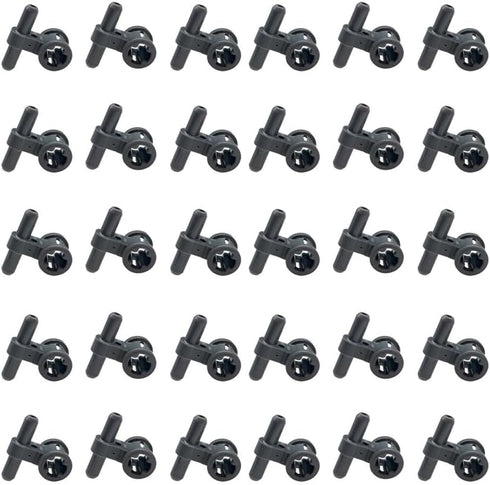 MOC Pneumatic Parts Two-Way Hose Connector with Axle, Pack of 30pcs Compatible with Standard Building Blocks