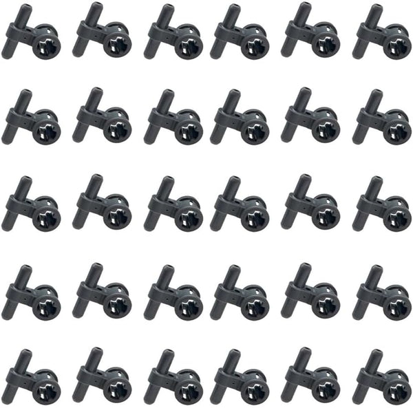 MOC Pneumatic Parts Two-Way Hose Connector with Axle, Pack of 30pcs Compatible with Standard Building Blocks