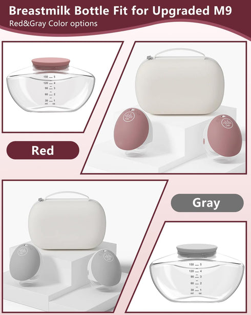 2pcs M9, M9 2packs Breastmilk Container Compatible with Upgraded Mobile Flow | Upgraded Breast Milk Storage Bottle
