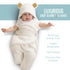 BlueMello Baby Bear Swaddle Blanket | Ultra-Soft Plush Essential for Infants 0-6 Months | Receiving Swaddling Wrap White | Ideal Newborn Registry and Toddler Boy Accessories | Perfect by BlueMello