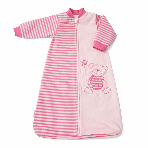 Baby Sleep Sack - Long Sleeve Cotton Velvet Wearable Blanket for Girl